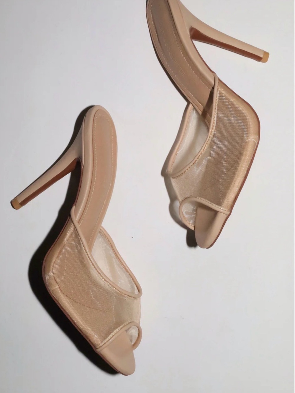 FORD NUDE MESH OPEN TOE MULES - Picture 4 of 11